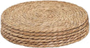 Defined Deco Woven Placemats Set of 6,13" Round Rattan Placemats,Natural Hand-Woven Water Hyacinth Placemats,Farmhouse Weave Place Mats,Rustic Braided Wicker Table Mats for Dining Table,Home,Wedding. by CozyNest Decor