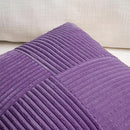Fancy Homi 2 Packs Purple Big Decorative Throw Pillow Covers 24x24 Inch for Living Room Couch Bed, Farmhouse Boho Home Decor, Soft Corss Corduroy Patchwork Accent Square Cushion Case 60x60 cm by CozyNest Decor