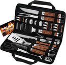 POLIGO 29 PCS BBQ Grill Accessories Stainless Steel BBQ Tools Grilling Tools Set with Storage Bag for Fathers Day Dads Birthday Presents - Camping Grill Utensils Set Ideal Grilling Gifts for Men Women by GreenHaven Gardens