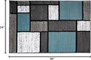 Rugshop Contemporary Modern Boxes for Home Office,Living Room,Bedroom,Kitchen Non Shedding Area Rug 2' x 3' Gray by TinyTreasures Baby Boutique