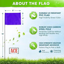 Purple Marking Flags for Yard - 4x5x15 Inch Purple Flags for Outside - 100 Pack - Markers For Lawn, Irrigation, Landscaping, Survey & Sprinkler Head Marking by GreenHaven Gardens
