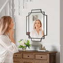 Bathroom Mirror for Wall Black Farmhouse Wall Vanity Mirror for Over Sink Wood Framed Beveled Mirrors Deco（20 * 28IN/Black） by CozyNest Decor