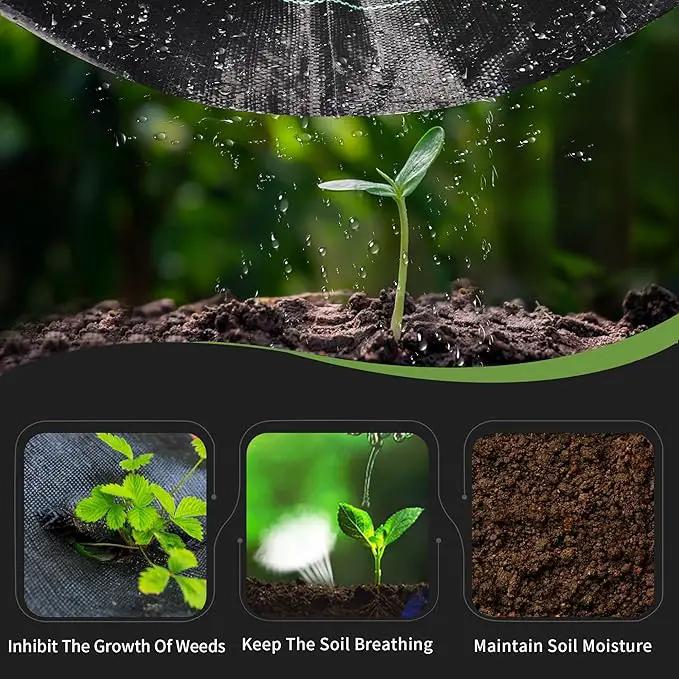 6.5ftx300ft Weed Barrier Landscape Fabric Heavy Duty, Premiun 3oz Garden Geotextile Fabric, Outdoor Weed Blocker Landscaping Fabric, for Driveway Mats, Erosion Control, Ground Cover Weed Barrier, photo 5 of 7