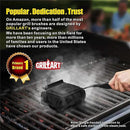 GRILLART Grill Brush Bristle Free. SteamWizards BBQ Replaceable Cleaning Head, Seamless-Fit Scraper Tools for Cast Iron/Stainless-Steel Grates Griddle, Safe Barbecue Grill Cleaner Brush-Dark Black by GreenHaven Gardens