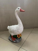 Porch Goose Statue Cygnus, Big Resin Garden Lawn Yard Décor, Sculpture, 20 inches High Figurine, Duck, Indoor and Outdoor, by GGTown TM by GreenHaven Gardens