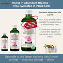 Liquid Orchid Fertilizer Concentrate 3-1-2 with Micronutrients Orchid Care Made Easy (32 OZ) by GreenHaven Gardens