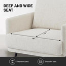 Oversized Accent Chair Set of 2 for Living Room Chairs Reading Arm Chair Comfy Modern Single Sofa Side Chairs with Metal Legs & Soft Cushion for Bedroom, Balcony,Waiting Room (Chenille, Oatmeal) by CozyNest Decor