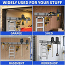 Garage Organization Tool Organizer Wall Mount, 64inch Heavy Duty Garden Tool Organizer Storage System, Easy Install with 10 Adjustable Hooks, for Garage, Basement, Shed, Workshop(Black) by GreenHaven Gardens