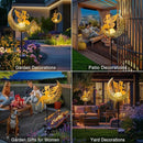 Fairy Moon Solar Lights Outdoor Garden Gifts for Women Yard Decorations Stakes Lights, Waterproof LED Outside Backard Decor, Lawn Patio Ornaments, Mothers Day Birthday Gifts for Mom (Gold,1Pack) by GreenHaven Gardens