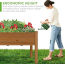 Best Choice Products 48x24x30in Raised Garden Bed, Elevated Wood Planter Box Stand for Backyard, Patio, Balcony w/Bed Liner, 200lb Capacity - Acorn Brown by GreenHaven Gardens