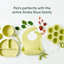 Simka Rose Silicone Baby Spoons Self Feeding (6 Pack)- First Stage Infant Spoons for Babies & Toddlers- Baby Led Weaning Shallow Spoons- Easy on Gums- 6 Months+ -Dishwasher Microwave Safe by TinyTreasures Baby Boutique