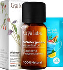 Gya Labs Wintergreen Essential Oil for Diffuser - 0.34 Fl Oz - 100% Pure Natural Wintergreen Oil for Skin, Hair, Massage & Candle Making Scent by CozyNest Decor
