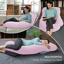 MOON PARK Pregnancy Pillows for Sleeping - U Shaped Full Body Maternity Pillow with Removable Cover - Support for Back, Legs, Belly, HIPS - 57 Inch - Purple - Cooling Cover by TinyTreasures Baby Boutique