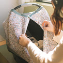 Little Unicorn Breathable Car Seat Canopy | Magnetic Closure Cover & Universal Fit | Protection & Privacy for Baby (Pressed Petals) by TinyTreasures Baby Boutique