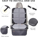 Car Seat Protector, 2 Pack Baby CarSeat Covers with Mesh Pockets & Non-Slip Backing 600D Durable Seat Protectors Under Car Seat for Baby(Gray, Large) by TinyTreasures Baby Boutique