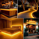 GZBtech Flexible LED Neon Rope Lights 16.4FT,AC 110-120V Waterproof Strip Light, 120LEDs/M Cuttable Connectable Neon Lighting for Indoor Outdoor Home Decor/Commercial Building Use-Amber 5M by CozyNest Decor