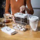Felli Flip Tite Storage Container with 4 Inch Lid SQUARE & RECTANGLE, Air Tight Ring Seal Top Clear Acrylic Canister Jar, Spice Pasta Cereal Snack Pantry Organizer, Gift Set for Women (10pk, Variety) by CozyNest Decor