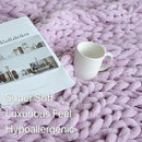 Maetoow Chenille Chunky Knit Blanket Throw （40×50 Inch）, Handmade Warm & Cozy Blanket Couch, Bed, Home Decor, Soft Breathable Fleece Banket, Christmas Thick and Giant Yarn Throws, Purple by CozyNest Decor