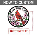 Personalized Name Garden Cardinal Metal Signs with Stake, Custom Family Name Yard Decor for Outdoor Outside, Cardinal Lawn Patio Stake Gardening Enthusiasts Grandmothers Gift by CozyNest Decor