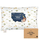 KeaBabies Toddler Pillow with Pillowcase, Jumbo 14X20 - Soft Organic Cotton Toddler Pillows for Sleeping - Machine Washable - Perfect for Travel, Toddler Bed Set (Grasslands) by TinyTreasures Baby Boutique