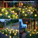 Solar Lights Outdoor Garden Decor: Unique Gardening Gifts for Mom - 4 Pack 32 LED Firefly Solar Powered Lamps - Sway by Wind Outside Waterproof Solar Lights for Yard Pathway Landscape Decorations by GreenHaven Gardens