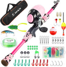 Kids Fishing Pole Kit Set，Portable Telescopic Fishing Rod and Reel Combo Full Kits for Boys, Girls, Beginner, Youth by TinyTreasures Baby Boutique