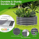 Round Raised Garden Beds, 42''x42''x17''Outdoor Galvanized Garden Planter Box for Vegetable Fruits Flower Herb (Deep Grey) by GreenHaven Gardens