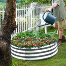 Land Guard Galvanized Raised Garden Bed 2Pcs, Planter Raised Garden Beds Outdoor, Round Clearance Raised Garden Beds for Gardening Vegetables 4x4x1ft…… by GreenHaven Gardens