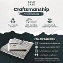 Gold Case Throw Blanket for Couch – 100% Recycled Turkish Cotton Blankets & Throws – Elegant Decorative Throw Blankets for Living Room Sofa – Woven Throws for Couch – Retro Black – 50x60 by CozyNest Decor