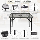 Small Folding Table for Camping Picnic Grill,Garden BBQ Side Table-Portable Lightweight,Compact,Height Adjustable Patio Outdoor Table with Carry Bag by GreenHaven Gardens
