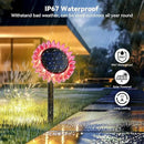 Outdoor Solar Lights, 6 Pack Led Solar Sunflower Lights, Stake/Wall 2-in-1 Waterproof Solar Garden Lights for Yard, Landscape, Fence, Patio, Driveway, Pathway, Backyard Decoration (Warm White) by GreenHaven Gardens