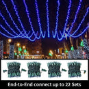 100 Count Blue - String Lights - 21.6FT LED Christmas Lights, Mini led Lights for Indoor Outdoor Home Holiday Party Wedding Independence Day Decoration by CozyNest Decor