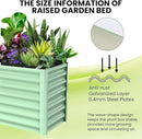Galvanized Raised Garden Bed Outdoor, 2 Pcs 6x3x2FT Outdoor Large Planter Raised Beds Open Base with Safety Edge and Glove for Vegetables Flowers Ground Planter, Green by CozyNest Decor