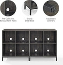 Crosley Furniture Jacobsen 2-Piece Vinyl Record Storage Cube Bookcase Set and Record Player Stand, Brown Ash by CozyNest Decor