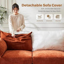 Oversized Accent Chair, Upholstered Modern Sofa Chair with Removable Backrest & Detachable Cover, 24.5" Deep Seat Large Reading Armchair for Living Room Bedroom - Chenille Terracotta Set of 2 by CozyNest Decor
