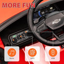 Qaba 12V Kids Ride on Truck, Chevrolet Silverado EV RST Licensed Electric Car with Parent Remote Control, Back Storage, Spring Suspension, Soft Start, Auxiliary Wheels, LED Lights, Music, MP3, Red by TinyTreasures Baby Boutique