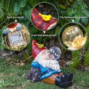TIJNN Garden gnome Statue with Solar Lights. Funny Garden gnome Decorations for Your Yard, Outdoor Patio, Lawn, Gardens, Balcony or Home. Great Gift idea for Women and mums for Mother's Day. by CozyNest Decor