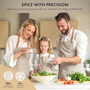 Glass Spice Jars with Label and Stainless Steel Lids (24 x 4oz) Spice Containers with 240 Labels, Shaker Inserts, Steel Funnel, Empty Square Empty Square Seasoning Organizer (White) by CozyNest Decor