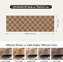 Lahome Checkered Easy Jute Kitchen Runner, 2x8 Washable Indoor Outdoor Runner Rug, Checkerboard Non Slip Non Shedding Neutral Carpet for Hallway Entryway Foyer by CozyNest Decor