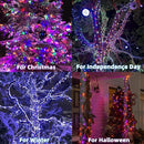 HOME LIGHTING 66ft Christmas Decorative Mini Lights, 200 LED RGB Changing 8 Functional Green Wire Fairy Halloween Lights with Remote Timer, Plug in Indoor Outdoor Xmas Wedding Party Decor by TinyTreasures Baby Boutique