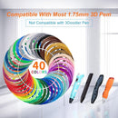 40 Colors PLA 3D Pen Filament Refills Compatible with SCRIB3D MYNT3D PIKA3D 3D Pen Most 1.75mm 3D Prining Pens NOT FIT 3Doodler Start Pen by TinyTreasures Baby Boutique