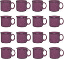 Set of 16 Ceramic Campfire Mugs – 15 Oz, Purple – Coffee & Tea Cups for Home, Work, Travel, Camping – Customizable, Great for DIY, Events, Companies by CozyNest Decor