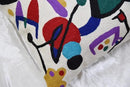 Picasso Inspired Decorative Pillow Cover Hand Embroidered Abstract Toss Pillows Farmhouse Chair Cushion Contemporary Pillowsham Mid-Century Chair Cushions Wool Size 18x18 by CozyNest Decor
