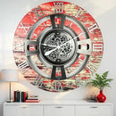 The Gears Clock Real Moving Gear Wall Clock England Line (Red Lava, 36 inches (90 cm)) by CozyNest Decor