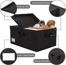 GRANNY SAYS Fabric Storage Bin with Lid, Linen Closet Organizers and Storage Baskets, Large Storage Box, Clothes Bins for Closet Organizing, Jumbo, Black, 1-Pack by CozyNest Decor