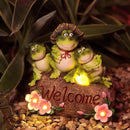 Funny Frog Statues For Garden - 7'' Mothe & Sons Solar Frog Garden Decor Frog Garden Statue For Yard Patio porch Lawn Birthday Christmas Thanksgiving Housewarming Frog Gifts For Women Mother. by CozyNest Decor