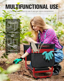 Garden Kneeler and Seat Heavy Duty,Upgraded Foldable Gardening Stool Widened to 10" Stable Wear-Resistant Prevent Knee and Back Pain, Bench High-End 2 Large Tool Bags Gift for Women by GreenHaven Gardens