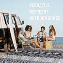 WILDROOTS 8x10 Feet Black and White Plastic Outdoor Rug, Stain Resistant Waterproof Reversible Outdoor Patio Rug, Fade Resistant Camping Rug by GreenHaven Gardens