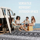 WILDROOTS 4x6 Feet Black and White Plastic Outdoor Rug, Stain Resistant Waterproof Reversible Outdoor Patio Rug, Fade Resistant Camping Rug by GreenHaven Gardens