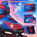 Nattork Kids Adjustable Inline Skates with PU Flash Wheels, Fun Roller Skates for Ages 4-12, Indoor/Outdoor Birthday Gift for Son and Grandson by TinyTreasures Baby Boutique